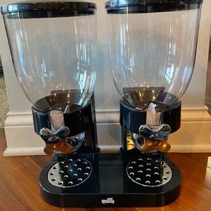 Honey Can Do Double Cereal Dispenser Portion Control Black / Chrome